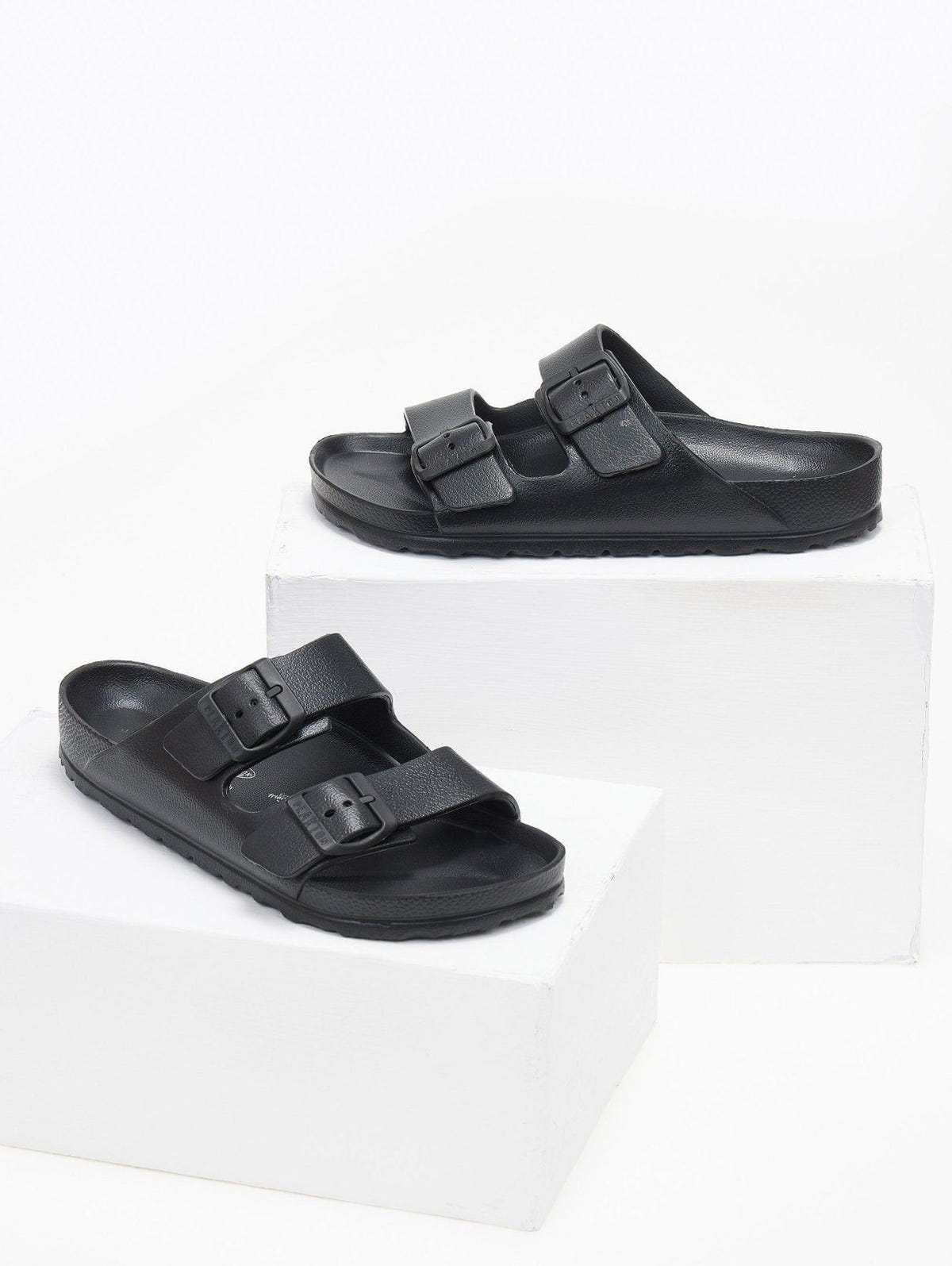 Slides με ανατομικό πάτο Plakton 760010 - Μαύρο - thefashionproject.gr - Plakton