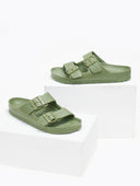 Slides με ανατομικό πάτο Plakton 760010 - Χακί - thefashionproject.gr - Plakton
