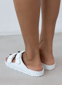 Slides με ανατομικό σχήμα στον πάτο ATENEO - Λευκό - thefashionproject.gr - ATENEO