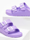 Slides με ανατομικό σχήμα στον πάτο ATENEO - Λιλά - thefashionproject.gr - ATENEO