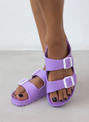 Slides με ανατομικό σχήμα στον πάτο ATENEO - Λιλά - thefashionproject.gr - ATENEO