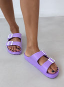 Slides με ανατομικό σχήμα στον πάτο ATENEO - Λιλά - thefashionproject.gr - ATENEO