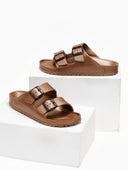 Slides με ανατομικό σχήμα στον πάτο ATENEO - Μπρονζέ - thefashionproject.gr - ATENEO