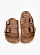 Slides με ανατομικό σχήμα στον πάτο ATENEO - Μπρονζέ - thefashionproject.gr - ATENEO