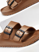 Slides με ανατομικό σχήμα στον πάτο ATENEO - Μπρονζέ - thefashionproject.gr - ATENEO