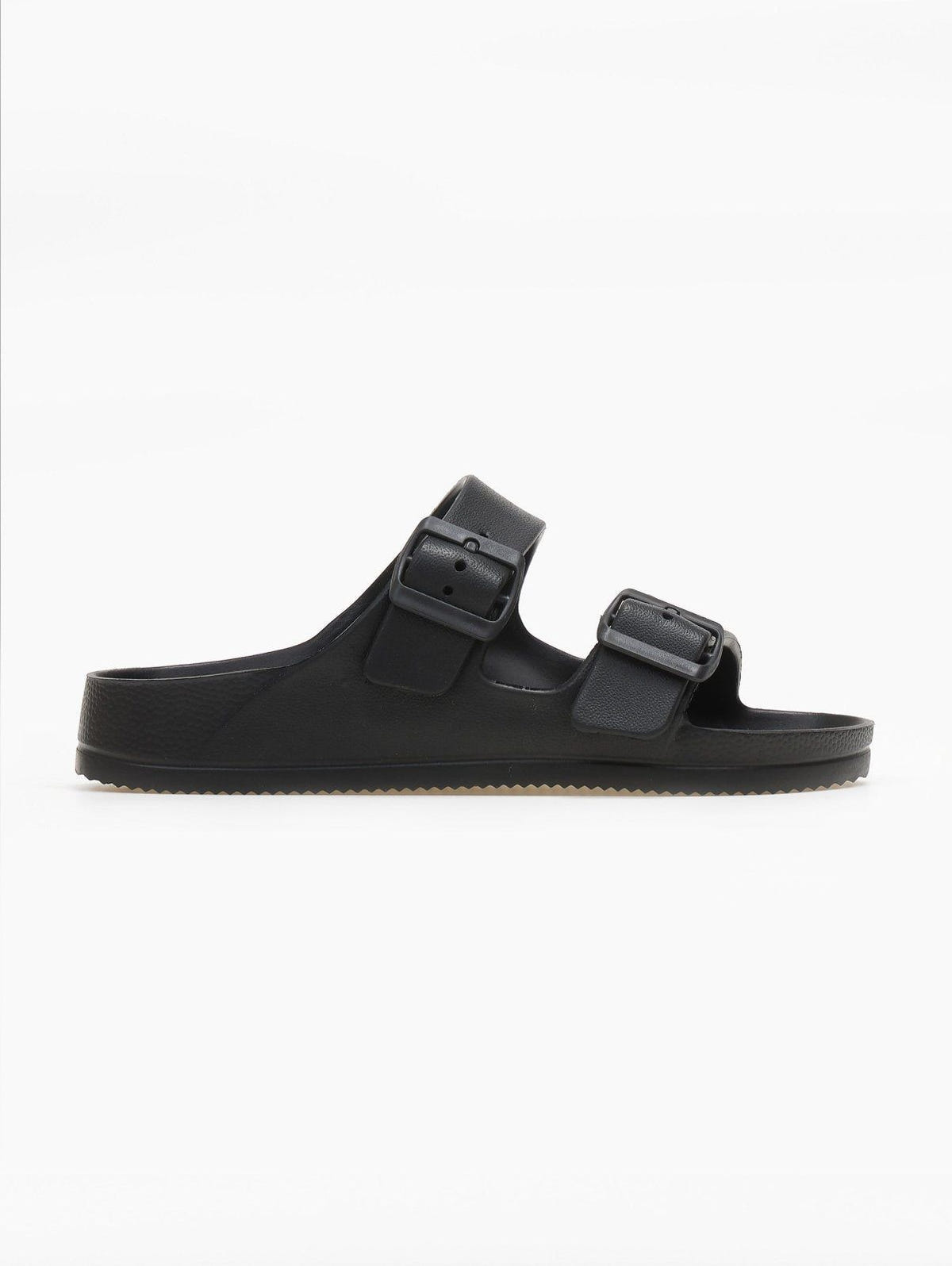 Slides με ανατομικό σχήμα στον πάτο - Μαύρο - thefashionproject.gr - The Fashion Project
