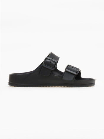 Slides με ανατομικό σχήμα στον πάτο - Μαύρο - thefashionproject.gr - The Fashion Project