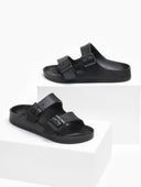Slides με ανατομικό σχήμα στον πάτο - Μαύρο - thefashionproject.gr - The Fashion Project