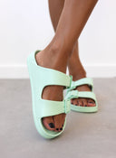 Slides με ανατομικό σχήμα στον πάτο - Μέντα - thefashionproject.gr - The Fashion Project