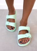 Slides με ανατομικό σχήμα στον πάτο - Μέντα - thefashionproject.gr - The Fashion Project