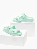Slides με ανατομικό σχήμα στον πάτο - Μέντα - thefashionproject.gr - The Fashion Project