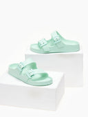 Slides με ανατομικό σχήμα στον πάτο - Μέντα - thefashionproject.gr - The Fashion Project