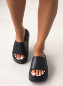 Slides με φαρδιά φάσα - Μαύρο - thefashionproject.gr - The Fashion Project