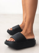 Slides με φαρδιά φάσα - Μαύρο - thefashionproject.gr - The Fashion Project