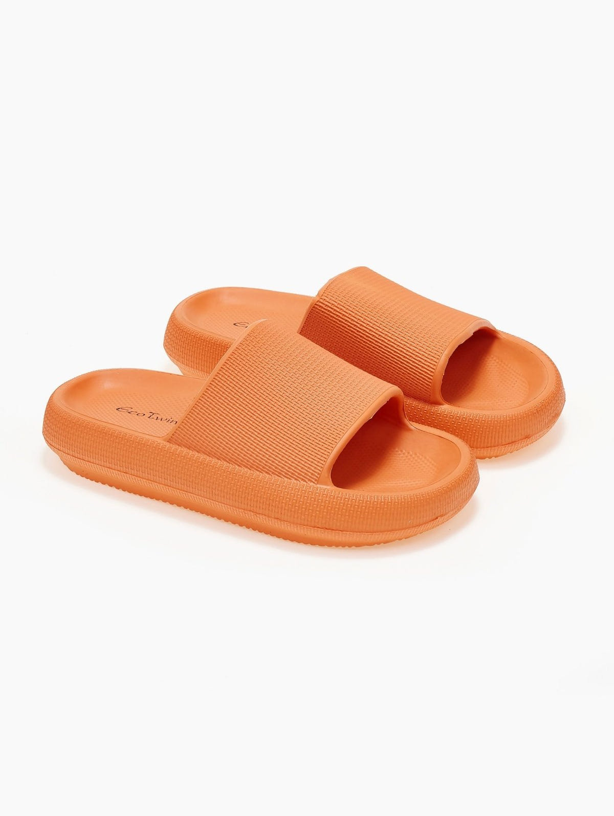 Slides με φαρδιά φάσα - Πορτοκαλί - thefashionproject.gr - The Fashion Project