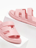 Slides με φάσα και ανατομικό σχήμα στον πάτο - Ροζ - thefashionproject.gr - The Fashion Project