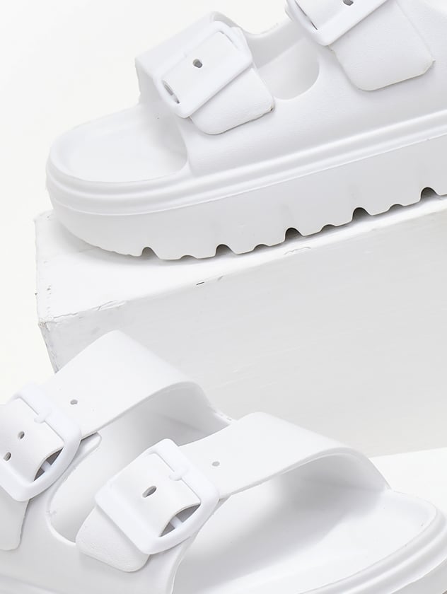 Slides με φάσες - Λευκό - thefashionproject.gr - Jelly Vitamin