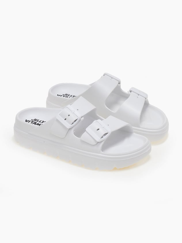 Slides με φάσες - Λευκό - thefashionproject.gr - Jelly Vitamin