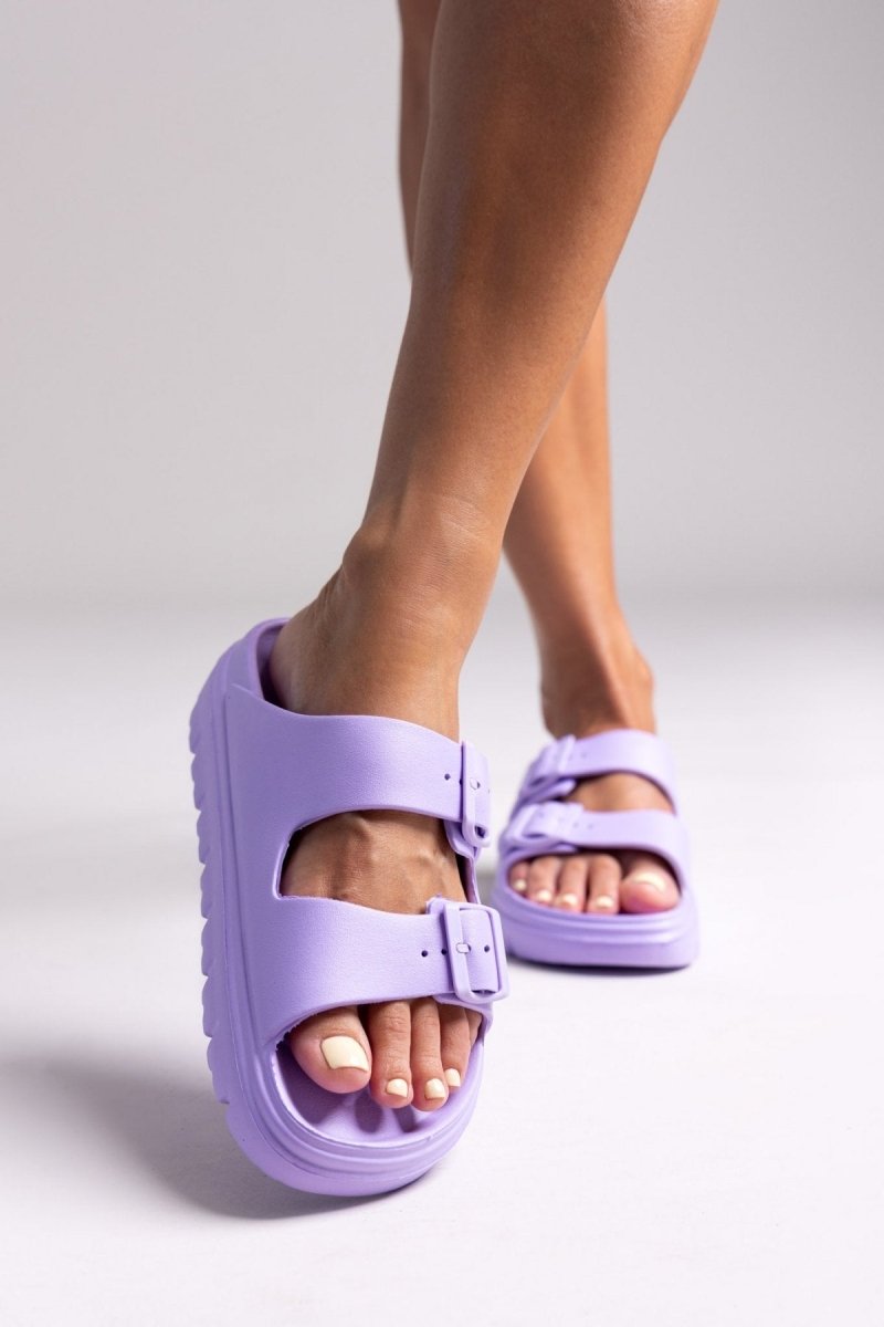 Slides με φάσες - Λιλά - thefashionproject.gr - Jelly Vitamin