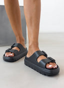 Slides με φάσες - Μαύρο - thefashionproject.gr - Jelly Vitamin