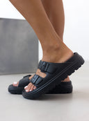 Slides με φάσες - Μαύρο - thefashionproject.gr - Jelly Vitamin