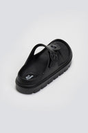 Slides με φιόγκο και μεταλλικό charm - Μαύρο - thefashionproject.gr - The Fashion Project