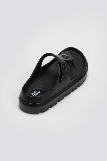 Slides με φιόγκο και μεταλλικό charm - Μαύρο - thefashionproject.gr - The Fashion Project