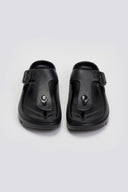 Slides με φιόγκο και μεταλλικό charm - Μαύρο - thefashionproject.gr - The Fashion Project
