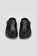 Slides με φιόγκο και μεταλλικό charm - Μαύρο - thefashionproject.gr - The Fashion Project
