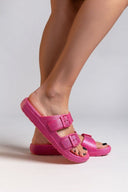 Slides με glitter ERYNN - Φούξια - thefashionproject.gr - ERYNN