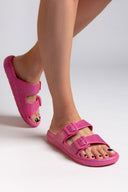 Slides με glitter ERYNN - Φούξια - thefashionproject.gr - ERYNN