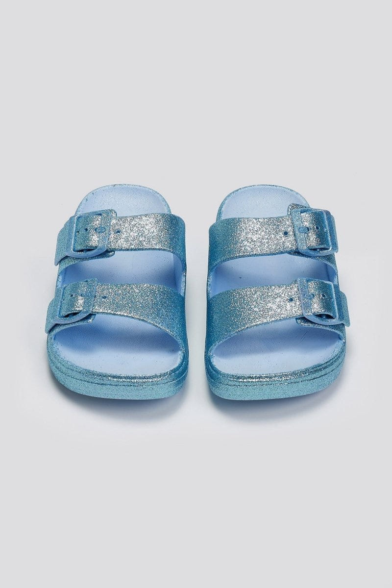 Slides με glitter ERYNN - Γαλάζιο - thefashionproject.gr - ERYNN