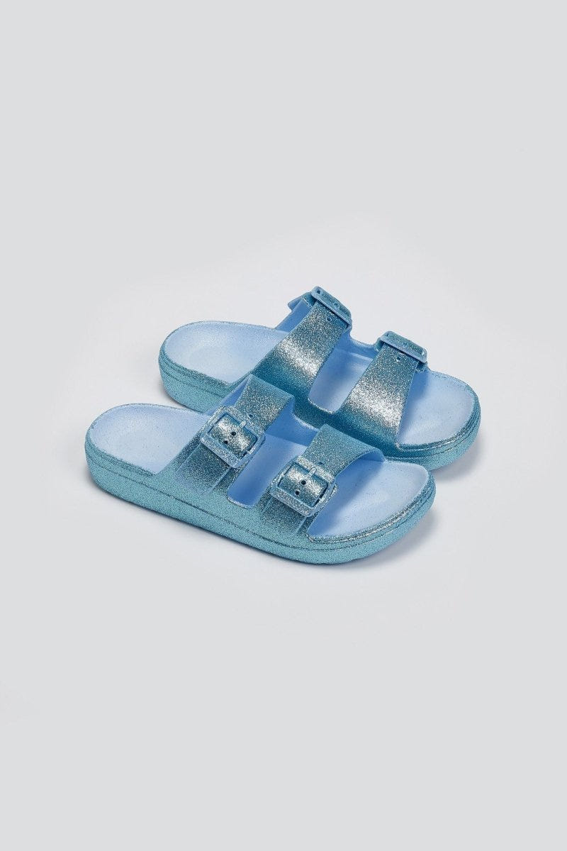 Slides με glitter ERYNN - Γαλάζιο - thefashionproject.gr - ERYNN