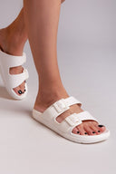 Slides με glitter ERYNN - Λευκό - thefashionproject.gr - ERYNN