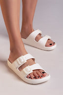 Slides με glitter ERYNN - Λευκό - thefashionproject.gr - ERYNN