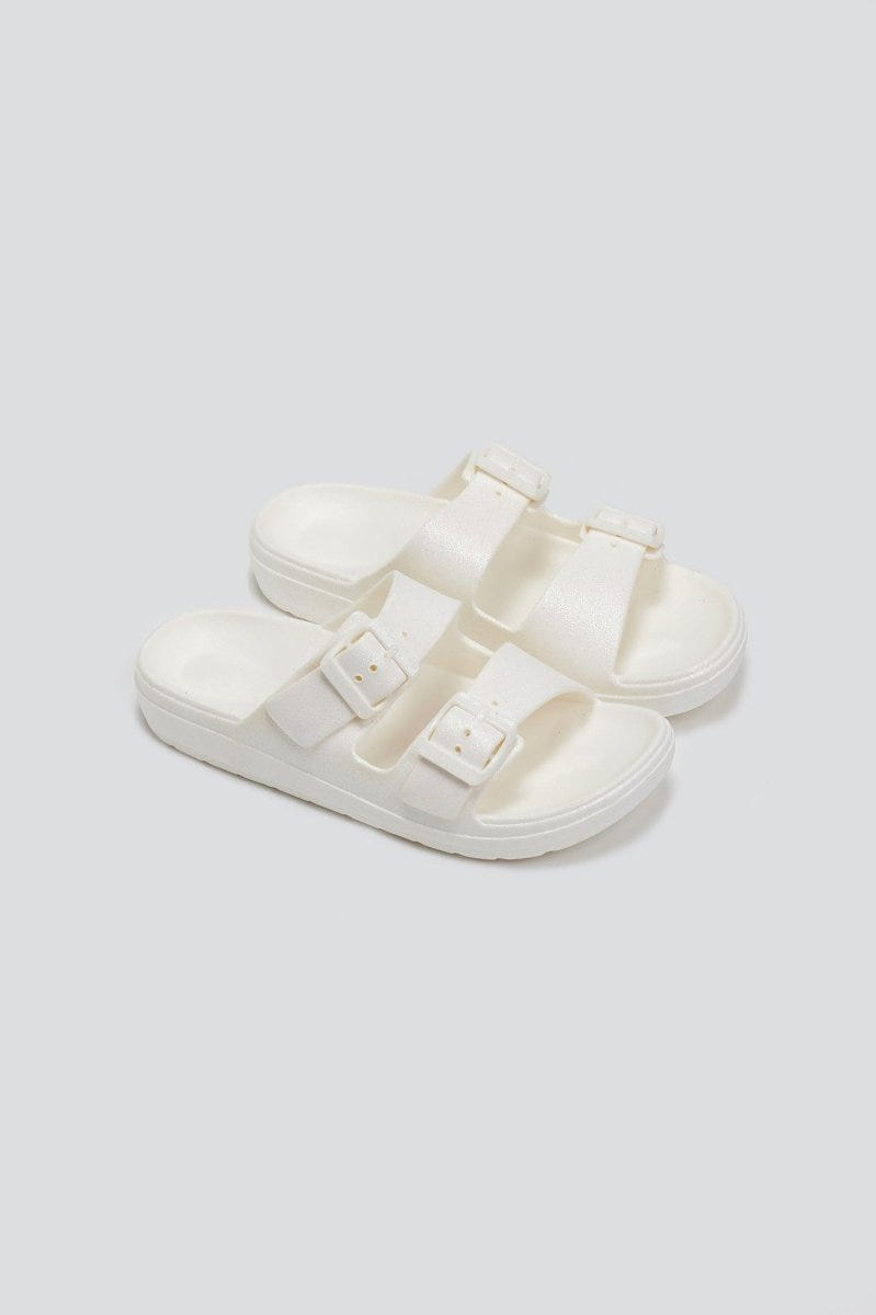 Slides με glitter ERYNN - Λευκό - thefashionproject.gr - ERYNN