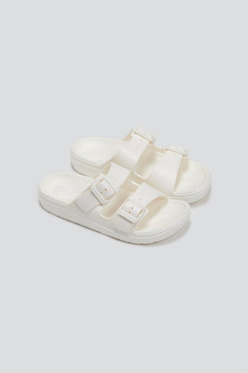 Slides με glitter ERYNN - Λευκό - thefashionproject.gr - ERYNN