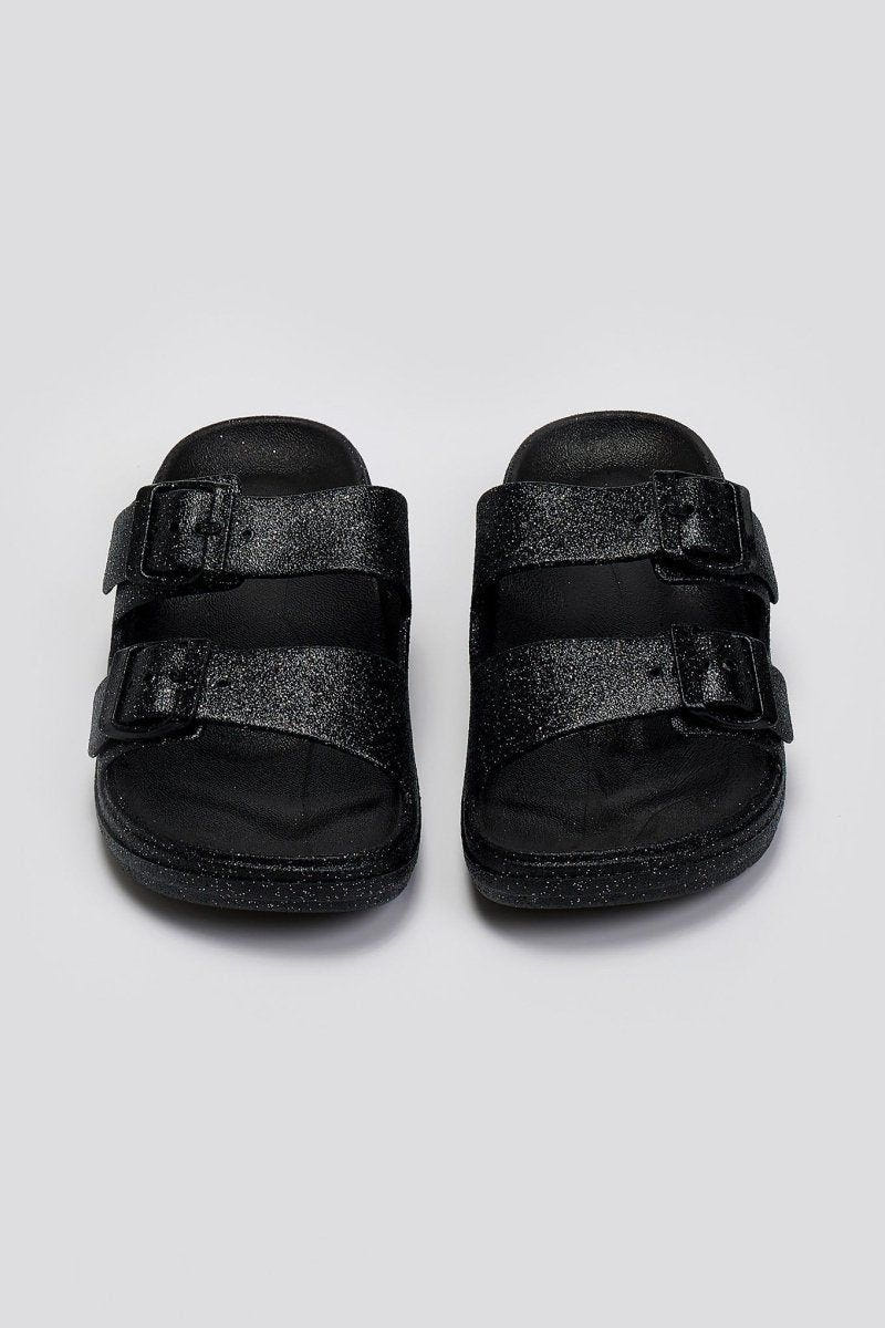 Slides με glitter ERYNN - Μαύρο - thefashionproject.gr - ERYNN
