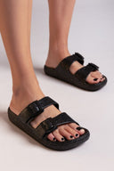 Slides με glitter ERYNN - Μαύρο - thefashionproject.gr - ERYNN