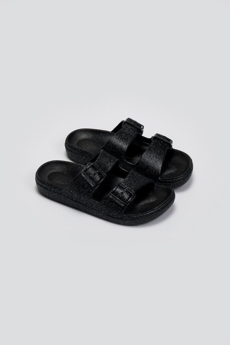 Slides με glitter ERYNN - Μαύρο - thefashionproject.gr - ERYNN
