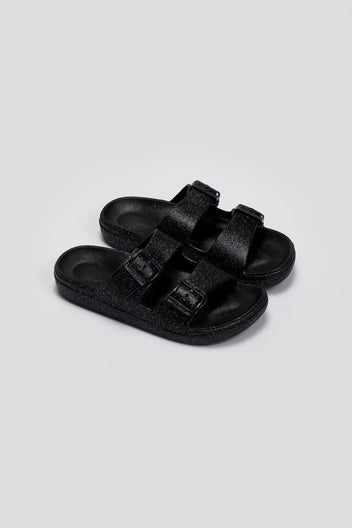 Slides με glitter ERYNN - Μαύρο - thefashionproject.gr - ERYNN