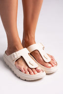 Slides με τοκά - Μπεζ - thefashionproject.gr - Jelly Vitamin