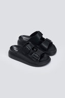 Slides με τοκάδες στο ίδιο χρώμα - Μαύρο - thefashionproject.gr - Hellobland