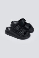Slides με τοκάδες στο ίδιο χρώμα - Μαύρο - thefashionproject.gr - Hellobland
