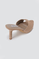 BOTEGGA 22 - Slim Heel Mules Wide Strap - Beige Suede