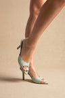 Mint Green Suede