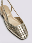Ideal shoes - Slingback Ballet Flats - Gold