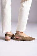 ERYNN - Slingback Ballet Flats - Olive Suede