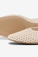 ONLY - Slingback Ballet Flats Woven Design - Beige Raffia