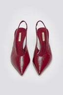 Slingback γόβες μυτερές CORINA - Burgundy - thefashionproject.gr - CORINA